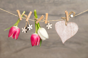 Tulpen und Herz