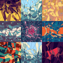 abstract geometric patterns set
