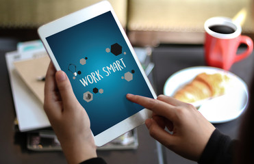 Working Work Smart  Productive Effective Growth Development Passion and Management Concept.