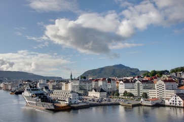 Fototapeta na wymiar Port de Bergen en Norvège