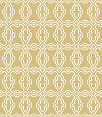 Classic seamless vector golden and white pattern. Traditional orient ornament. Classic vintage background