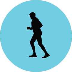 runner silhouette vector