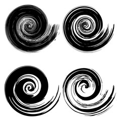 Grunge spiral set