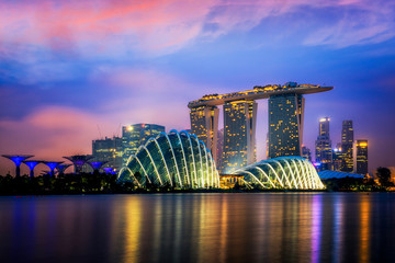 Cityscape of Singapore city - obrazy, fototapety, plakaty