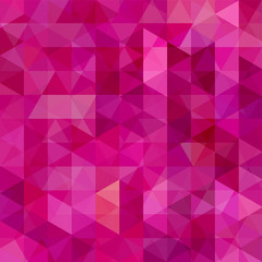 Background made of pink triangles. Square composition with geometric shapes. Eps 10