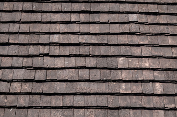 Old roof tiles texture background ,Retro for background