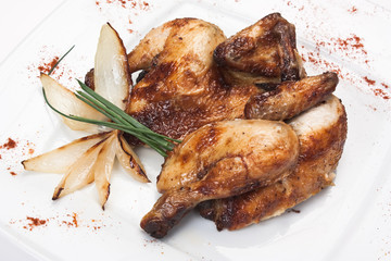 dish of fried chicken with spices