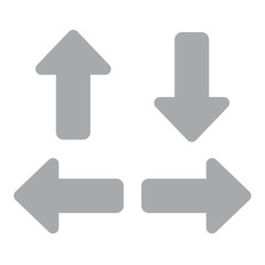 arrow sign grey color isolated vector