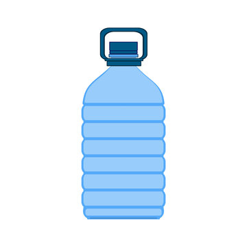 Plastic bottle of water with grip. Vector illustration