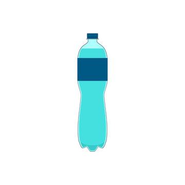 Plastic bottle of water. Vector illustration