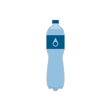 Plastic bottle of water. Vector illustration