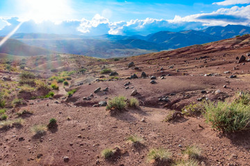 Mountains, the steppe and the sky