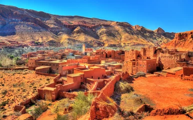 Foto op Canvas View of Bou Tharar village. Morocco, the Valley of Roses © Leonid Andronov