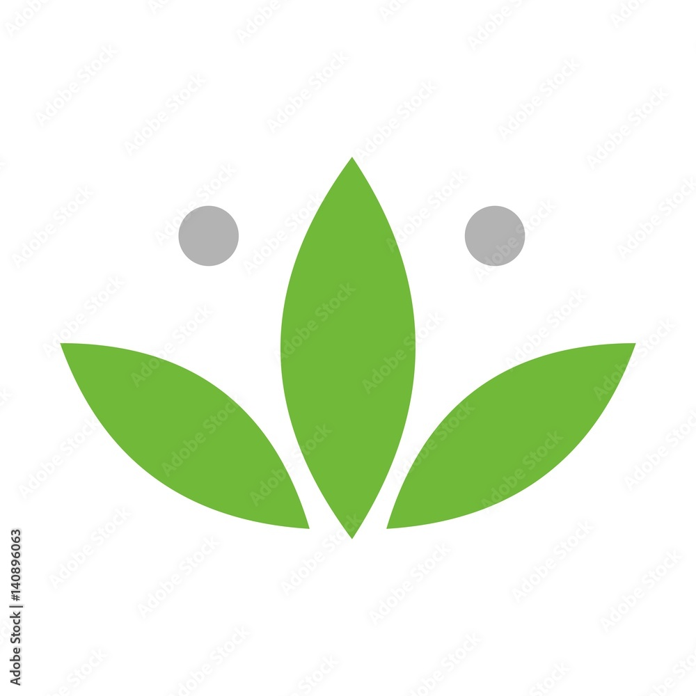 Poster leaves logo template