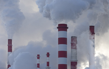 smoking tubes of a power station