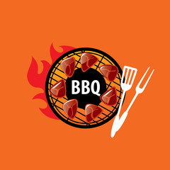 Fototapeta premium Barbecue party logo