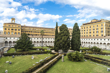 Cloister of the convent of Certosini in Rome, Italy