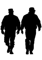 People of special police force on white background