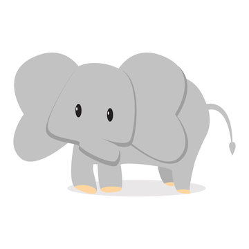 elephant cartoon isolated vector