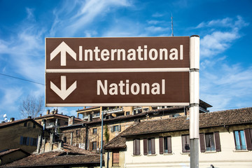 Fototapeta premium Schild 230 - International