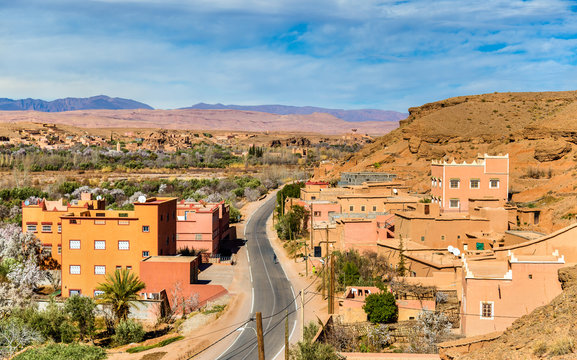 View of Kalaat M'Gouna, a town in Morocco