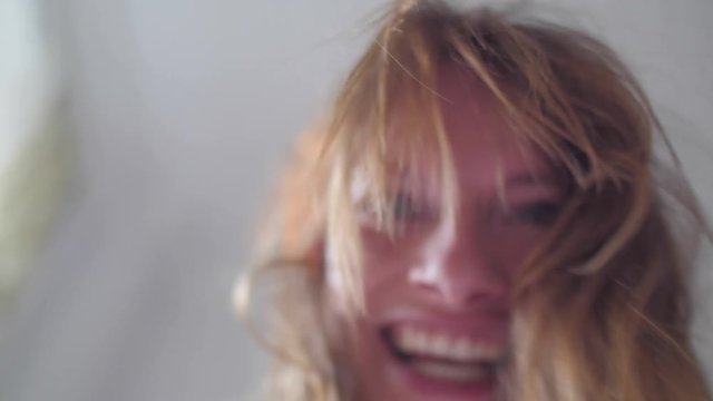 POV of a lover playing with his or her girlfriend in bed