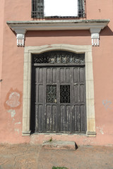 
colonial door in the city of Valladolid in Yucatan, mexico
