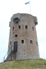 Fototapeta na wymiar Defense Tower Jersey Channel Island UK