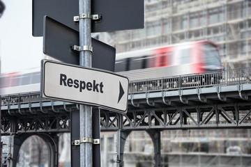 Fototapeta premium Schild 176 - Respekt