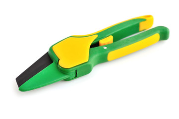 Professional garden pruner or scissors or secateurs on white background