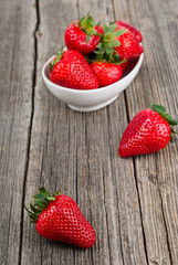 Strawberries in a bowl, Selective Focus