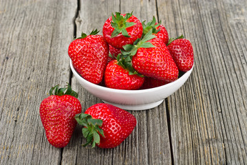 Strawberries in a Bowl close-up
