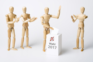 Politiker an der Wahlurne