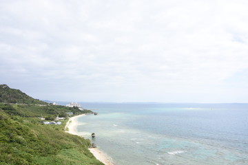 View from Chinen Misaki Park in Okinawa, Japan