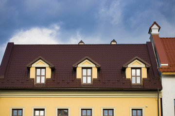 The roof of the old house.