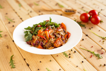 Mexican Couscous Salad with tomatoes, corn and beans