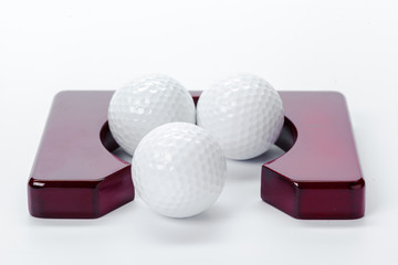 golf equipment isolated on white