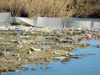 Umweltverschmutzung Fluss in Spanien