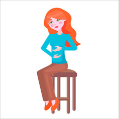 Pregnant Woman with Fixed Hands. Mother Day