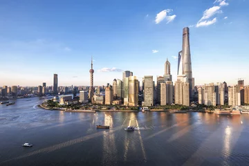 Cercles muraux Shanghai Shanghai cityscape and skyline