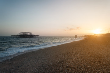 Sunset at Brighton Beach