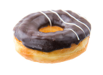 chocolate donut isolated on white