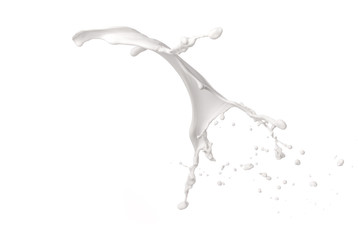 Milk splash on White Background
