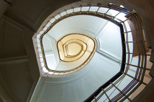 The Architectural spiral staircase residential building
