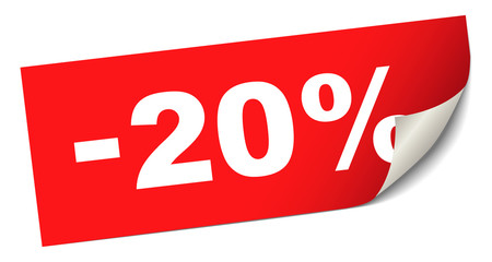 Minus 20 Prozent Sticker