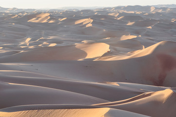Vast Desert Landscape and Family In the Dunes