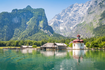 St. Bartholomä at Königssee near Berchtesgaden, Bavaria, Germany