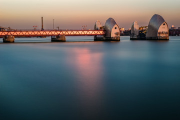 Landscape Of RIver Thames Flood Barrier London
