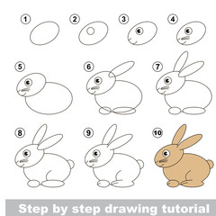 Drawing tutorial. Hare.