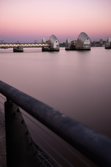 Landscape Of River Thames Flood Barrier London